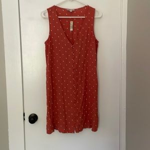 Madewell polka dot button dress sized small